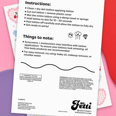 Cherry Tats - 50 temporary tattoos