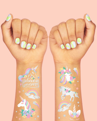 Unicorn π¦ Tats - 52 foil temporary tattoos