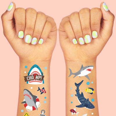 Shark Tats - 38 foil temporary tattoos