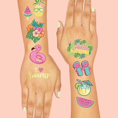 Summer Fun Tats - 44 foil temporary tattoos