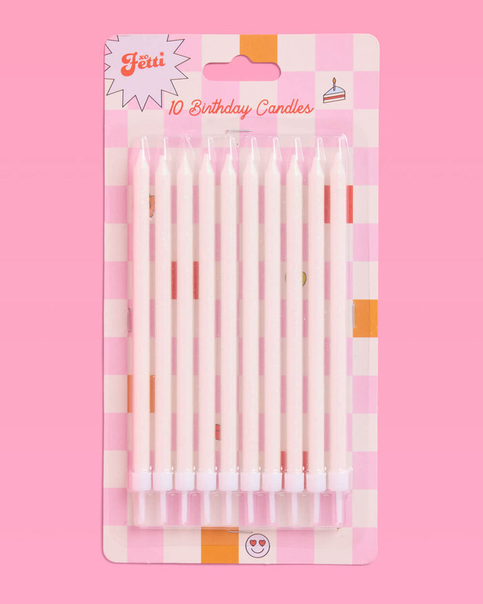 Iridescent Glitter Candles - 10 glitter candles