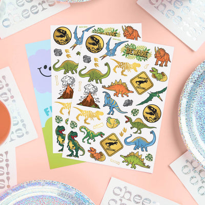 Dino-mite Tats - 44 foil temporary tattoos