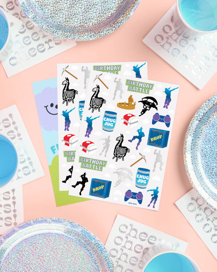 Birthday Battle Tats - 50 temporary tattoos