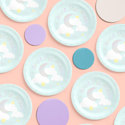 Over the Moon Plates - 25 paper plates