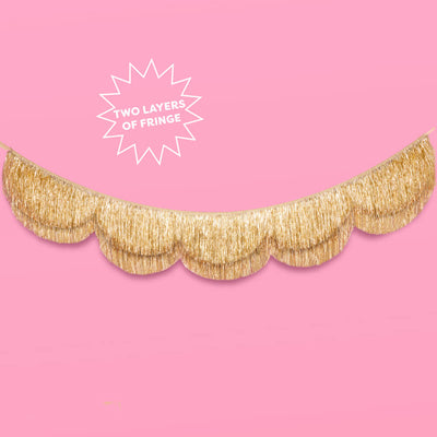 Stay Golden Fringe - scalloped banner