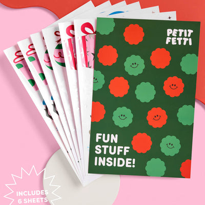 Winter Wonderland Window Clings - 6 silver foil and color sheets