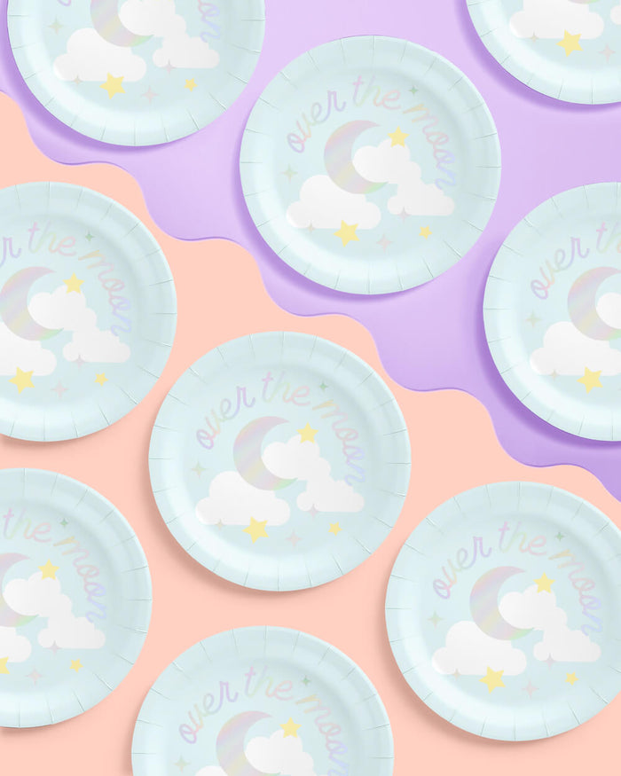 Over the Moon Plates - 25 paper plates