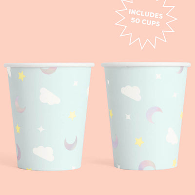 Over the Moon Cups - 50 paper cups