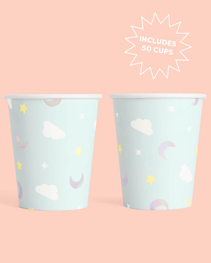 Over the Moon Cups - 50 paper cups