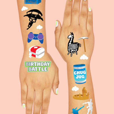 Birthday Battle Tats - 50 temporary tattoos