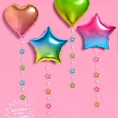 Rainbow Daydreamz Balloons - 4 foil balloons