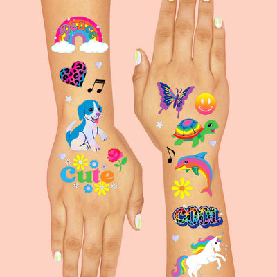 Rainbow Dreamland Tattoos - 68 temporary tattoos