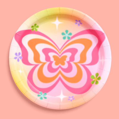 Butterfly Daydream Plates - 24 paper plates