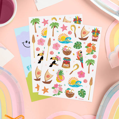 Luau Tattoos - 60 temporary tattoos
