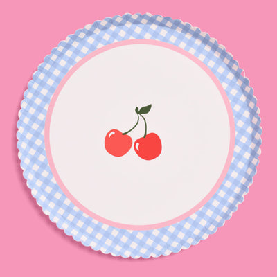 Cherry Plates - 24 paper plates