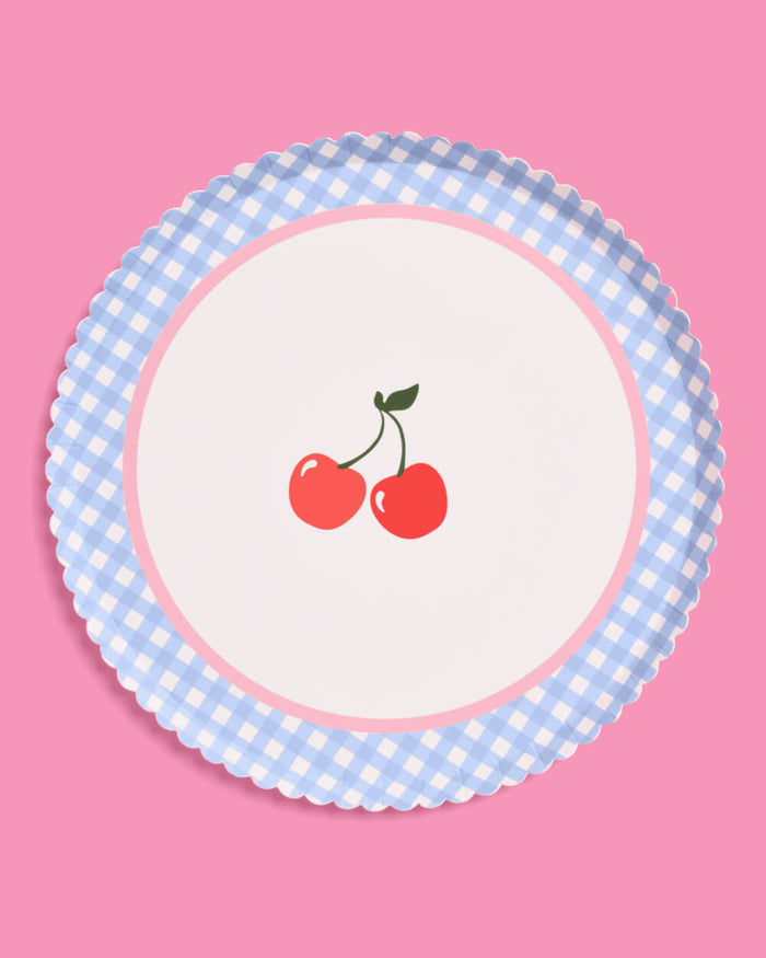 Cherry Plates - 24 paper plates