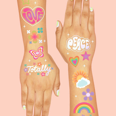 Groovy Rainbow Tats - 68 temporary tattoos