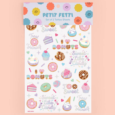 Too Sweet Tats - 48 foil temporary tattoos