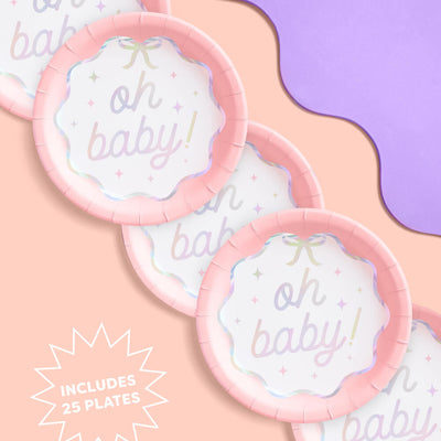 Oh Baby Plates - 25 paper plates