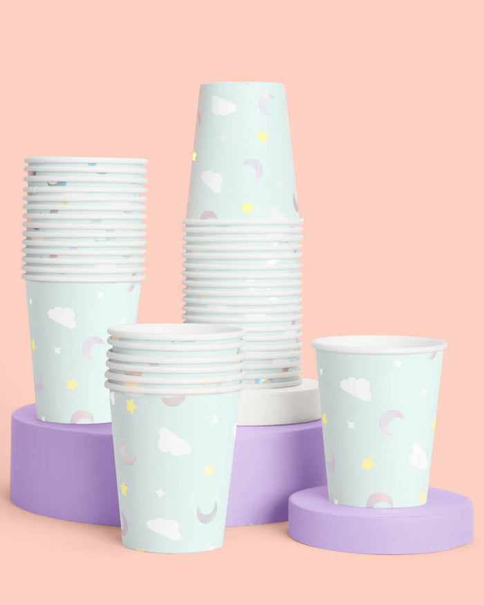 Over the Moon Cups - 50 paper cups