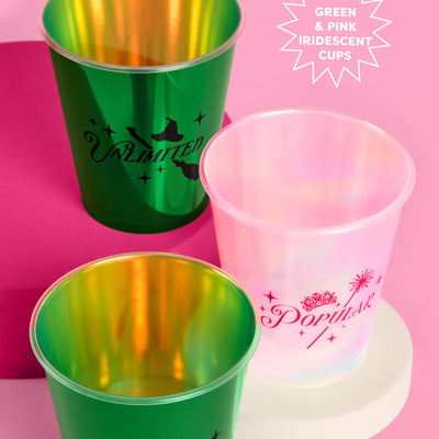 Emerald City Cups - 16 plastic cups