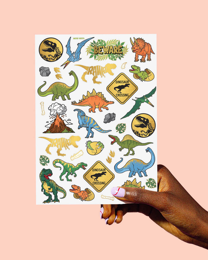 Dino-mite Tats - 44 foil temporary tattoos