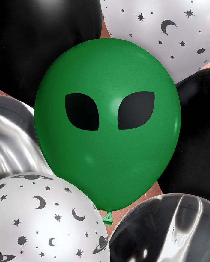 Alien Abduction Balloon Pack - 24 latex balloons