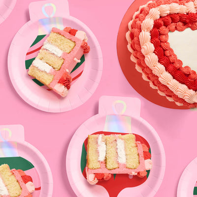 Christmas Ornament Plates - 24 paper plates