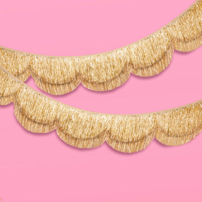 Stay Golden Fringe - scalloped banner
