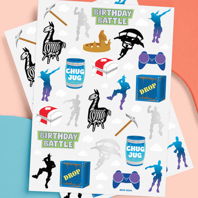 Birthday Battle Tats - 50 temporary tattoos