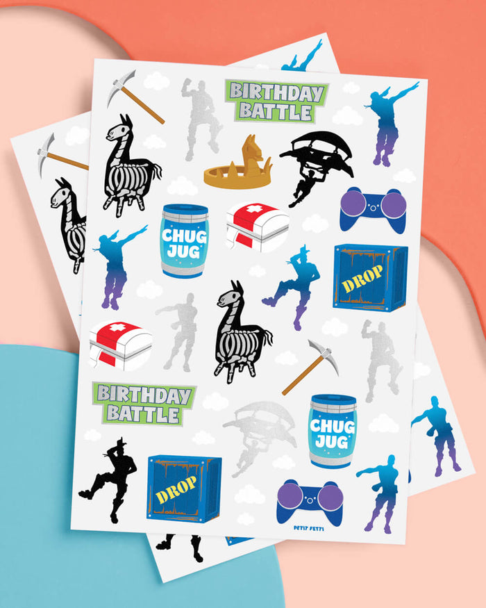 Birthday Battle Tats - 50 temporary tattoos