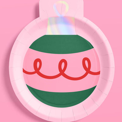 Christmas Ornament Plates - 24 paper plates