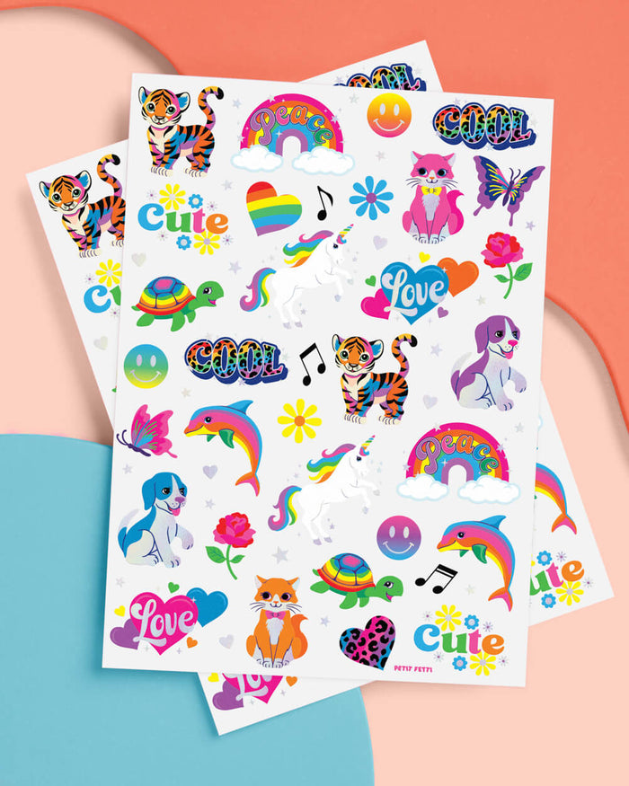 Rainbow Dreamland Tattoos - 68 temporary tattoos