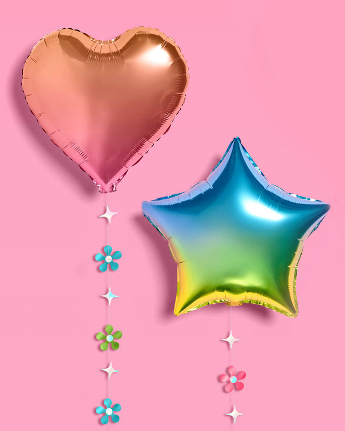 Rainbow Daydreamz Balloons - 4 foil balloons