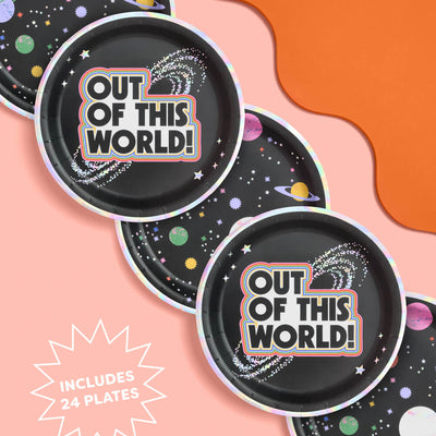 Out of This World Plates - 24 paper plates