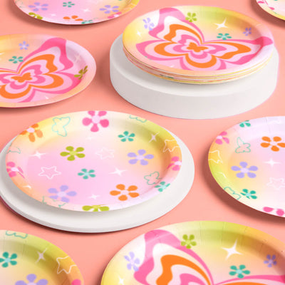 Butterfly Daydream Plates - 24 paper plates