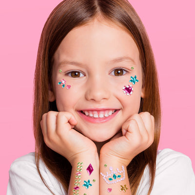 53 face gems including crowns, flowers, hearts + more