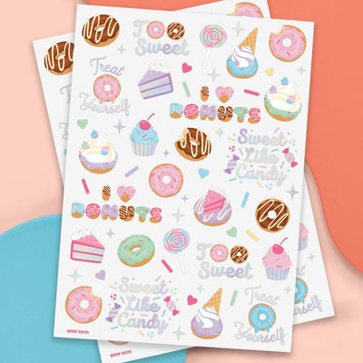 Too Sweet Tats - 48 foil temporary tattoos