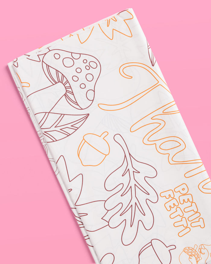 Give Thanks Paper Tablecloth - coloring tablecloth