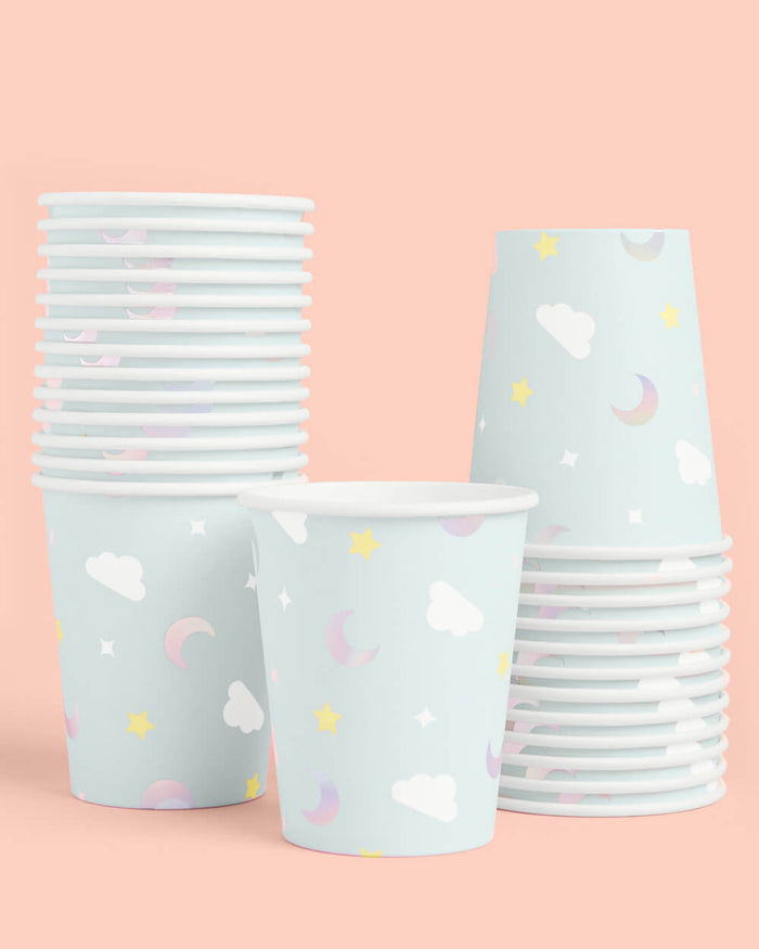 Over the Moon Cups - 50 paper cups