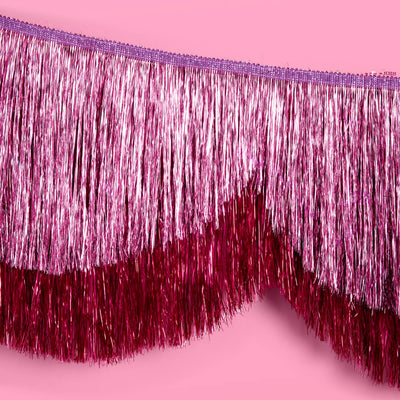 Tickled Pink Fringe - scalloped banner