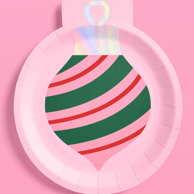 Christmas Ornament Plates - 24 paper plates