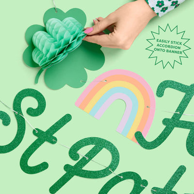 Happy St. Patty's Day Banner - 3D glitter banner