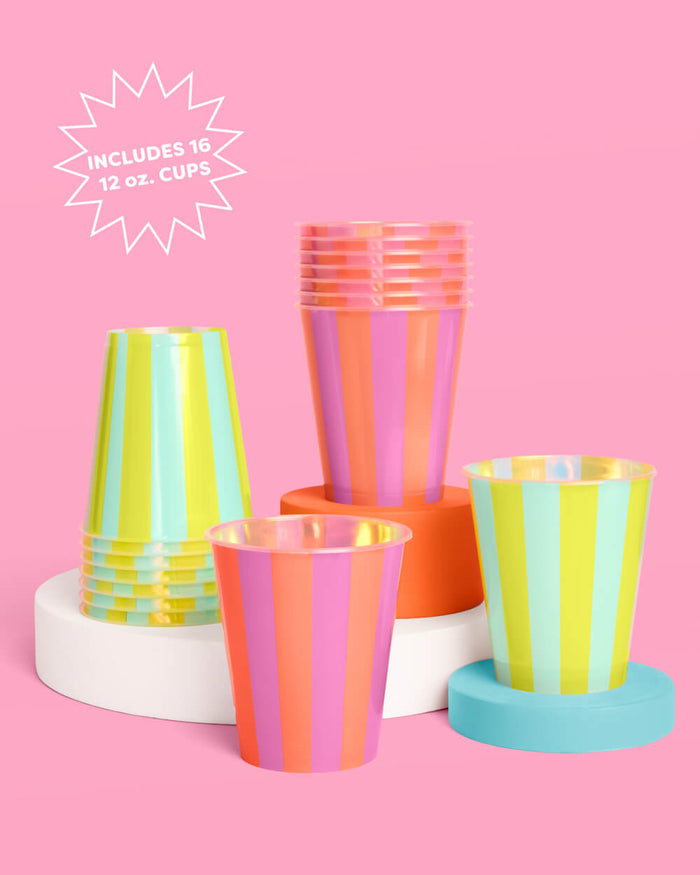 Pool Party Cups - 16 plastic cups