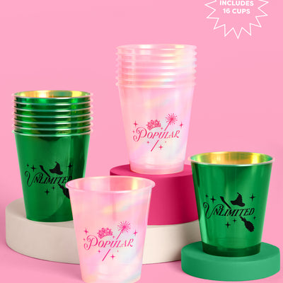 Emerald City Cups - 16 plastic cups