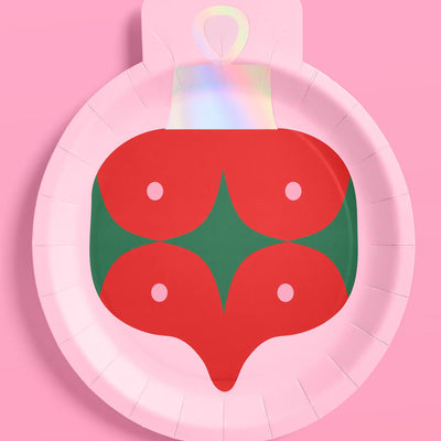 Christmas Ornament Plates - 24 paper plates