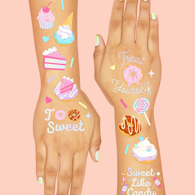 Too Sweet Tats - 48 foil temporary tattoos