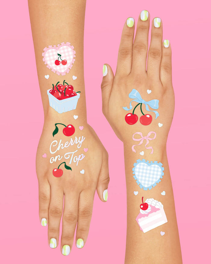 Cherry Tats - 50 temporary tattoos