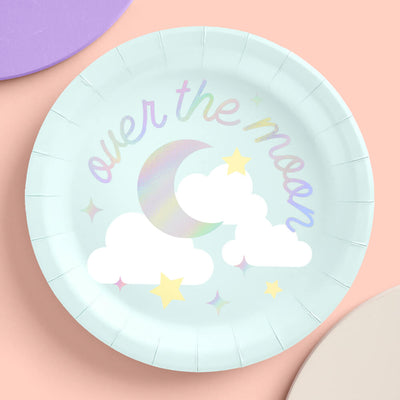 Over the Moon Plates - 25 paper plates