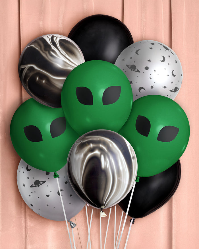 Alien Abduction Balloon Pack - 24 latex balloons